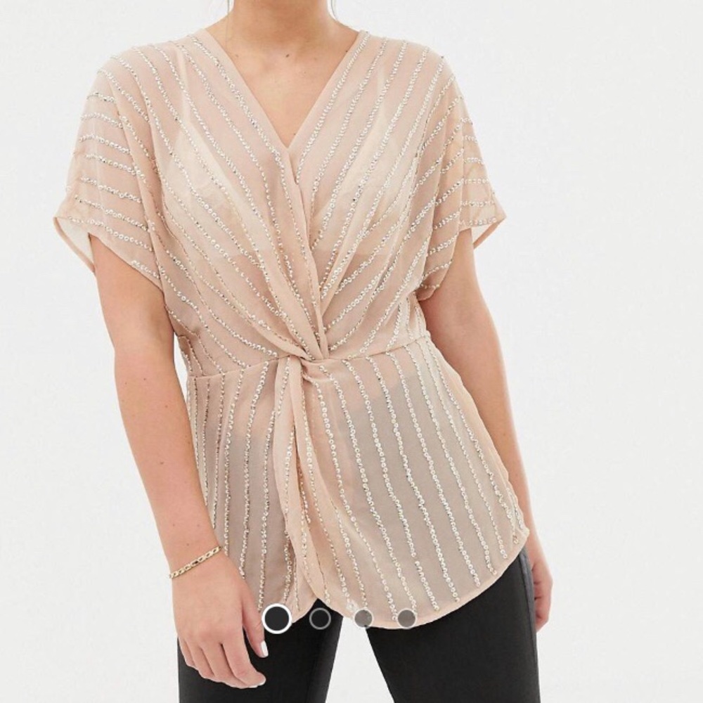 New Look Embellished Sequin Blouse